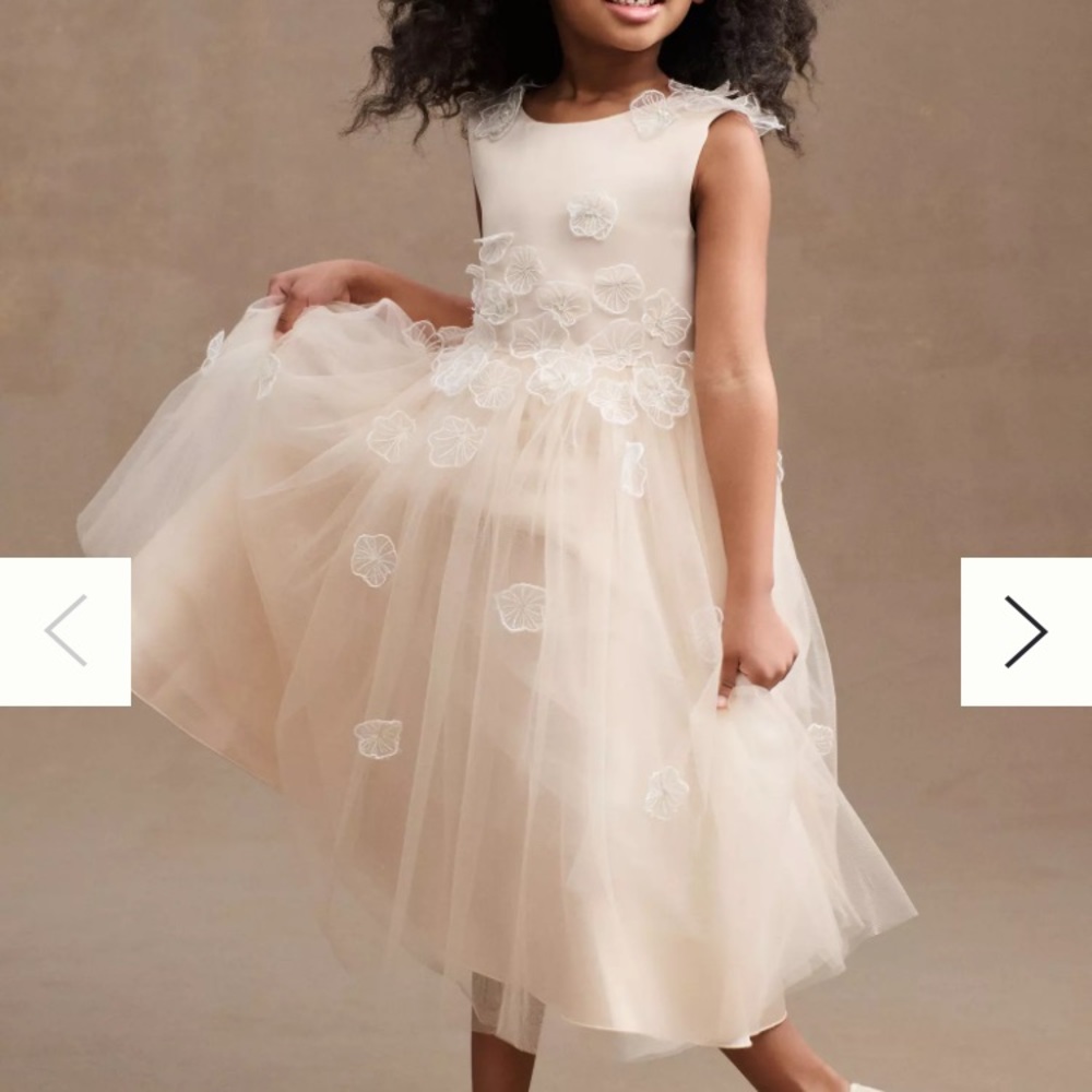 Princess Daliana Emmie appliqué tulle Flower Girl dress size 10